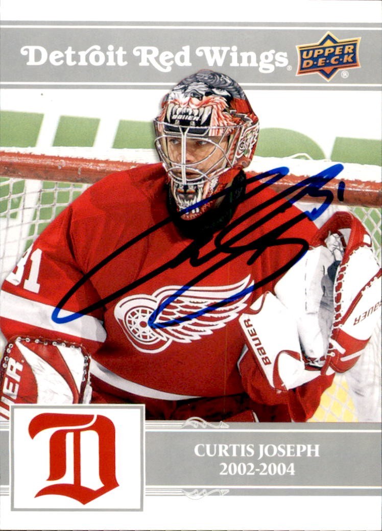 Curtis Joseph Signed 2025/26 Upper Deck Detroit Cougars Centennial Card #50