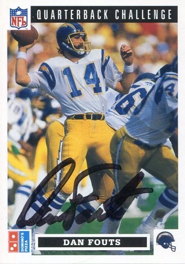 Dan Fouts 1991 Upper Deck Domino's Quarterback Challenge Signed Autograph Card