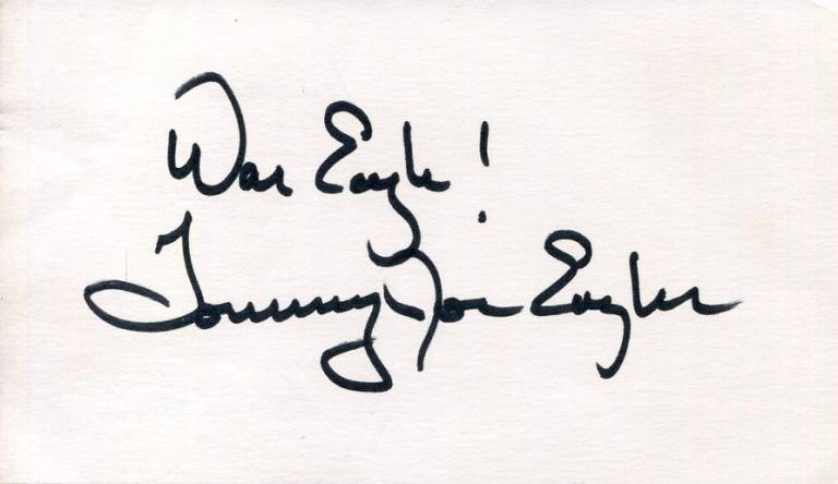 Tommy Joe Eagles Auburn Tigers Louisiana Tech Basketball Coach Signed Autograph