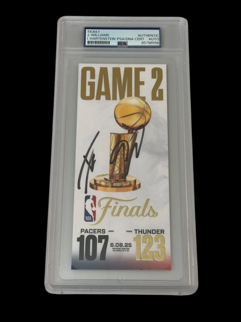 Isaiah Hartenstein Jaylin Williams OKC Thunder Signed Autograph Final Ticket PSA