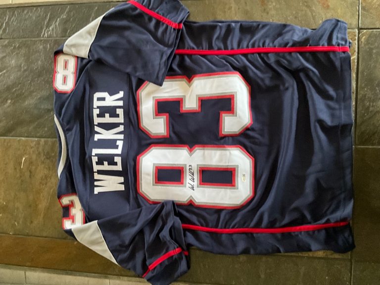 Wes Welker Signed New England Patriots Custom Jersey Auto PSA AUTHENTIC Auto