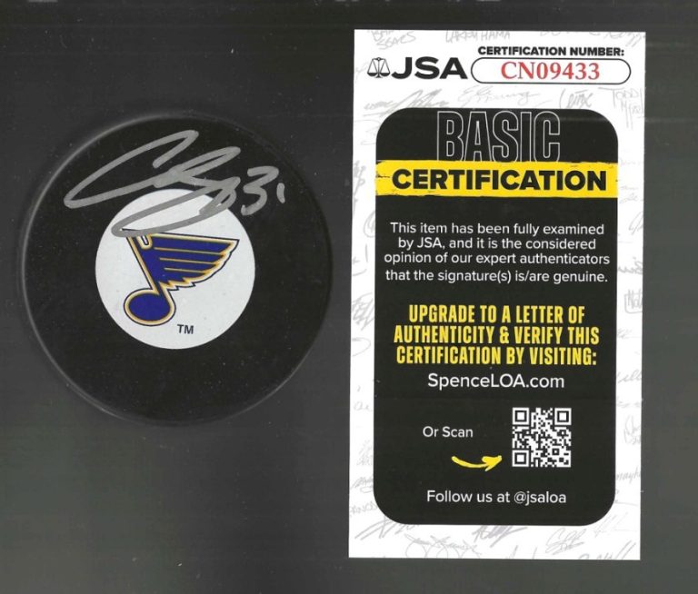 Curtis Joseph Signed St Louis Blues Puck JSA COA