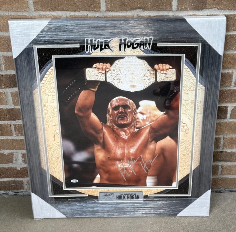 Hulk Hogan Signed Framed WCW Champion 16x20 Photo WWE WWE NWO JSA COA