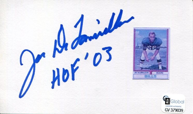Joe DeLamielleure Michigan State Buffalo Bills Browns HOF Signed Autograph GAI