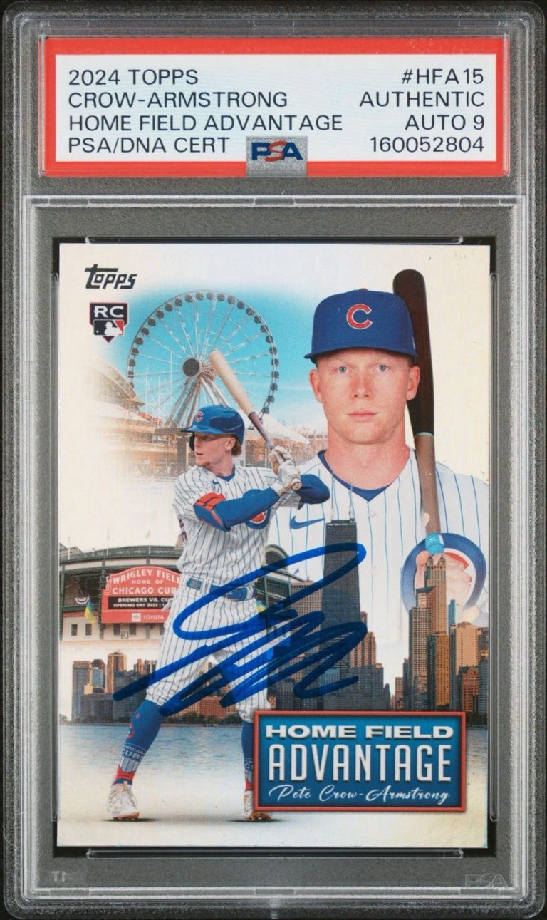 2024 Topps Pete Crow-Armstrong #HFA15 Home Field Advantage AUTO PSA 9 Cubs