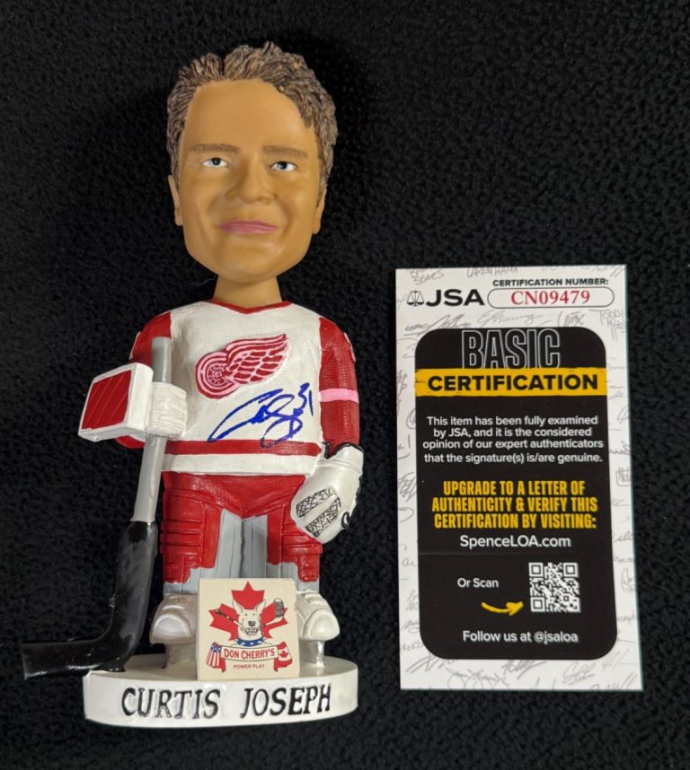 Curtis Joseph Signed Detroit Red Wings Don Cherry's Bobblehead Figure JSA COA