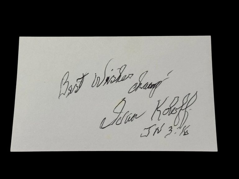 Ivan Koloff WWF WWE Wrestling Wrestler Champ Signed Autograph
