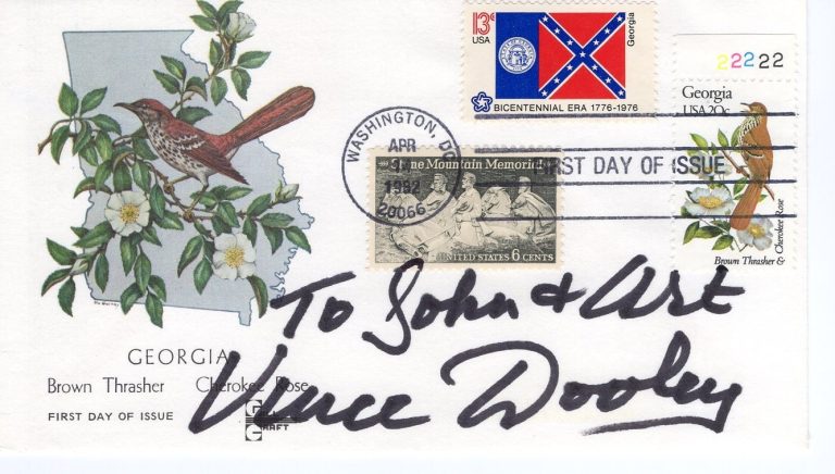 Vince Dooley Auburn Tigers Georgia Bulldogs College HOF Signed Autograph JSA