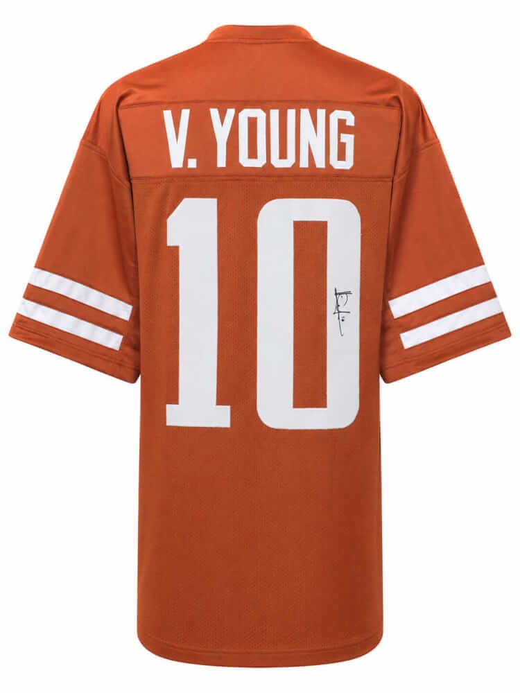 Vince Young (TEXAS) Signed Brown Custom College Football Jersey - (SCHWARTZ COA)