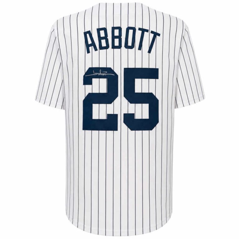 Jim Abbott Signed White Pinstripe Custom Baseball Jersey - (SCHWARTZ SPORTS COA)