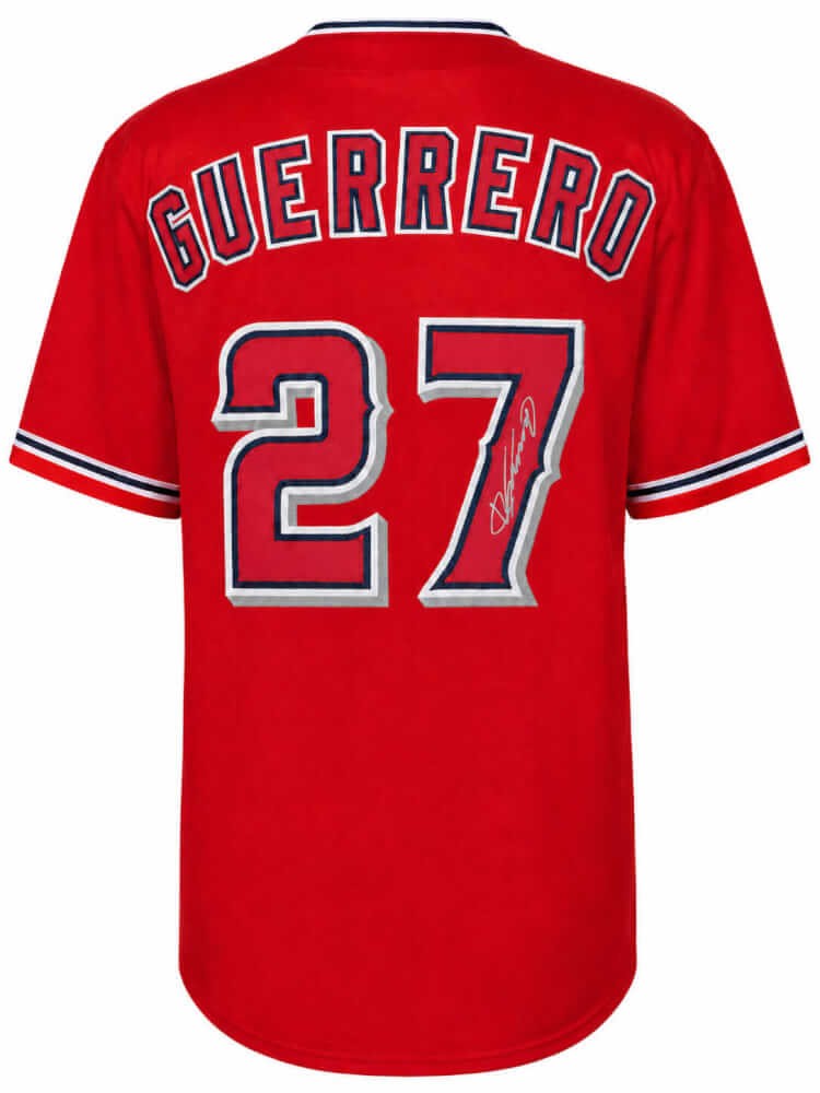 Vladimir Guerrero Sr. Signed Red Custom Baseball Jersey - (SCHWARTZ SPORTS COA)