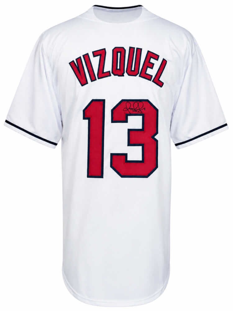 Omar Vizquel Signed White Custom Baseball Jersey - (SCHWARTZ SPORTS COA)