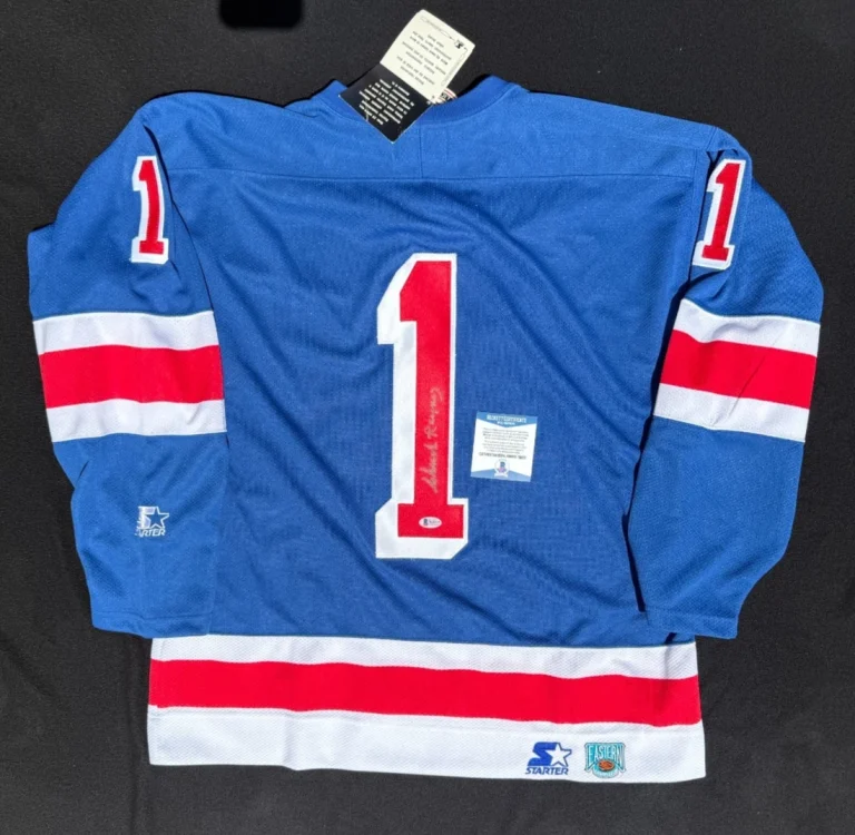 Chuck Rayner Signed New York Rangers Starter L Jersey NWT Beckett COA