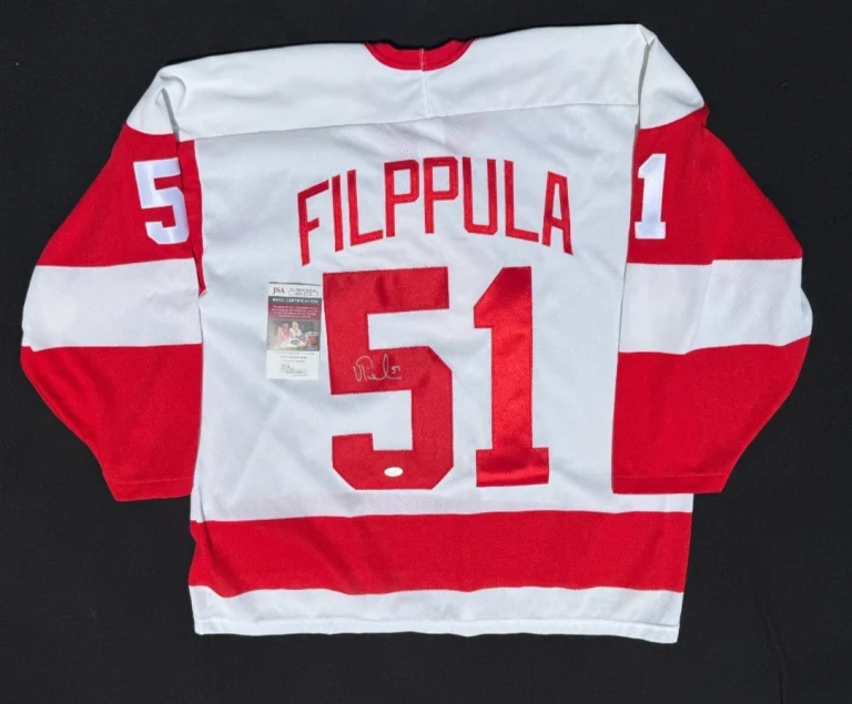 Valtteri Filppula Signed Detroit Red Wings 2008 Stanley Cup CCM XXL Jersey JSA