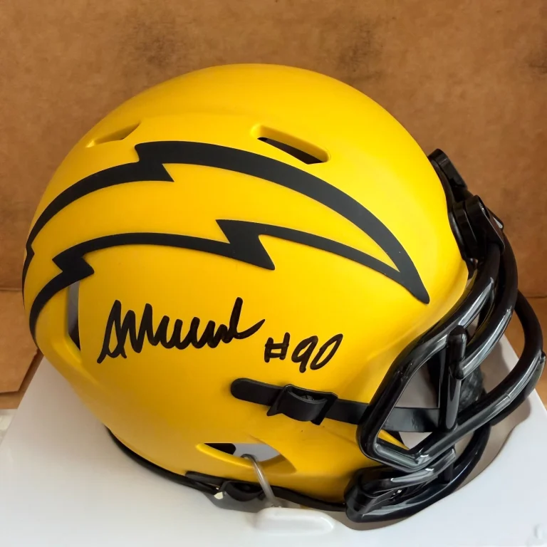 AKHEEM MESIDOR SAN DIEGO CHARGERS SIGNED RAVE MINI HELMET JSA AUTH