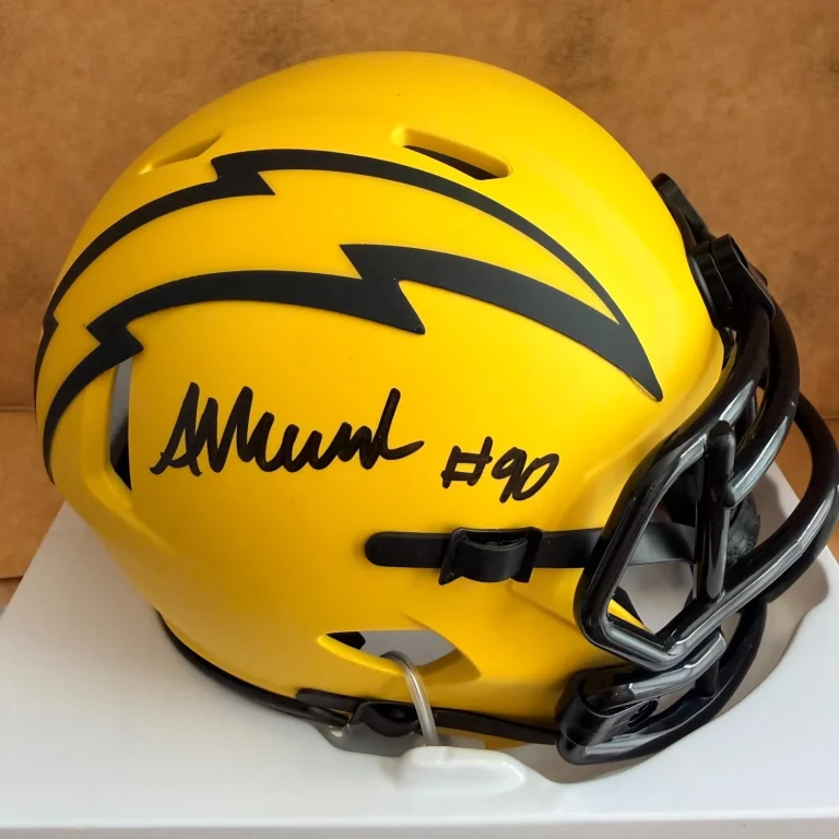 AKHEEM MESIDOR SAN DIEGO CHARGERS SIGNED RAVE MINI HELMET JSA AUTH