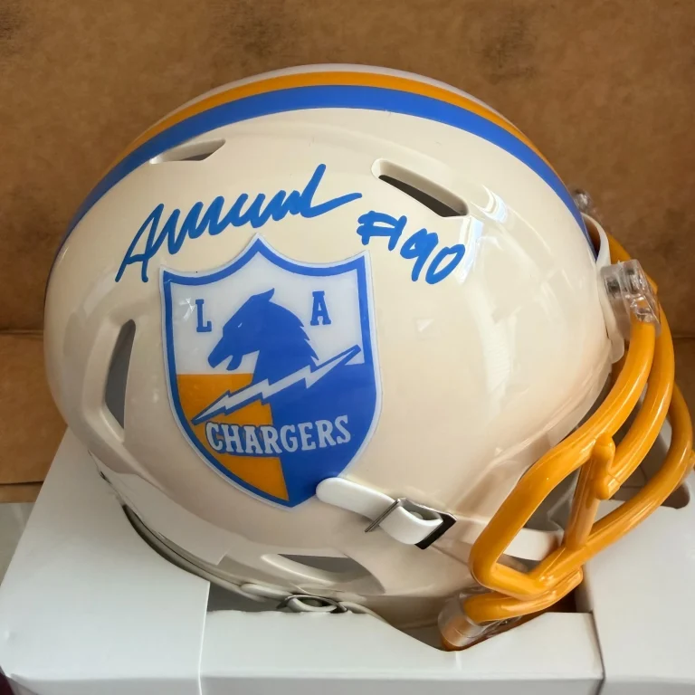 AKHEEM MESIDOR SAN DIEGO CHARGERS SIGNED RETRO MINI HELMET JSA AUTH