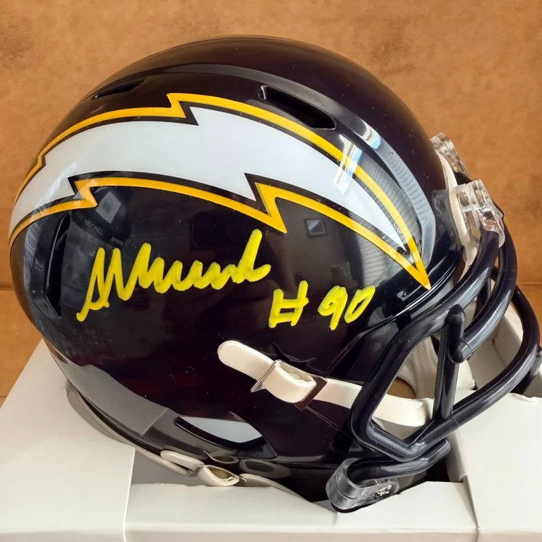AKHEEM MESIDOR SAN DIEGO CHARGERS SIGNED SPEED MINI HELMET JSA AUTH