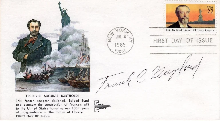 Frank Gaylord Korea Korean War Memorial Sculptor Artist Signed Autograph FDC