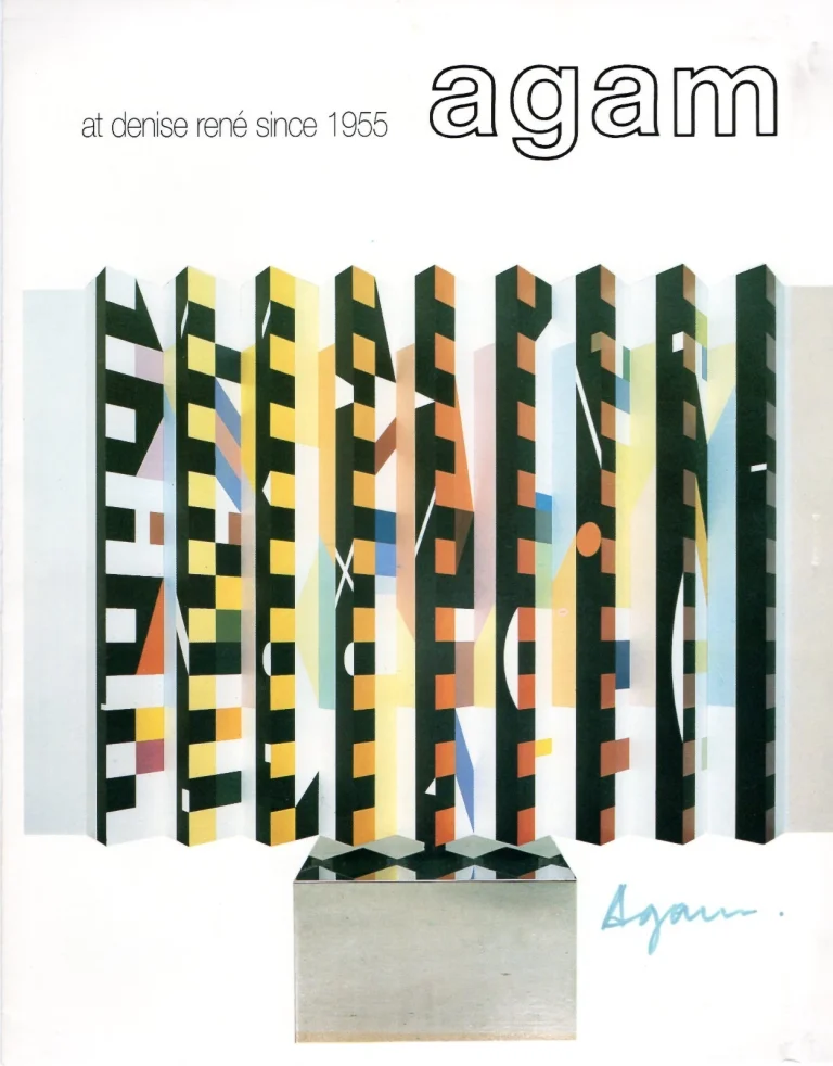 Yaacov Agam Israeli Kinetic Artist Signed Autograph At Denise Rene Program