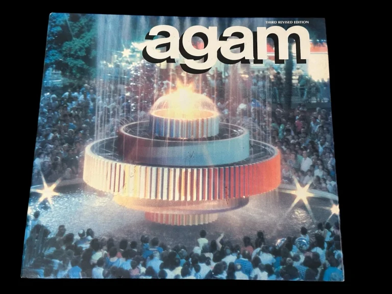 Yaacov Agam Israeli Kinetic Artist  Signed Autograph Sketch Coffee Table Book