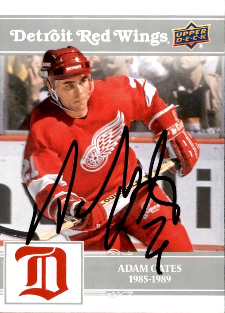 Adam Oates Signed 2025/26 Upper Deck Red Wings Cougars Centennial Card #99