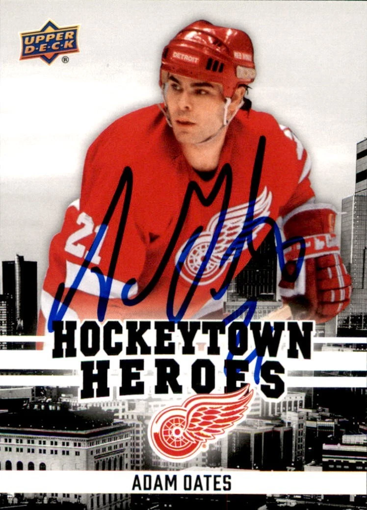 Adam Oates Signed 2025/26 UD Red Wings Centennial Hockeytown Heroes Card #HH-4