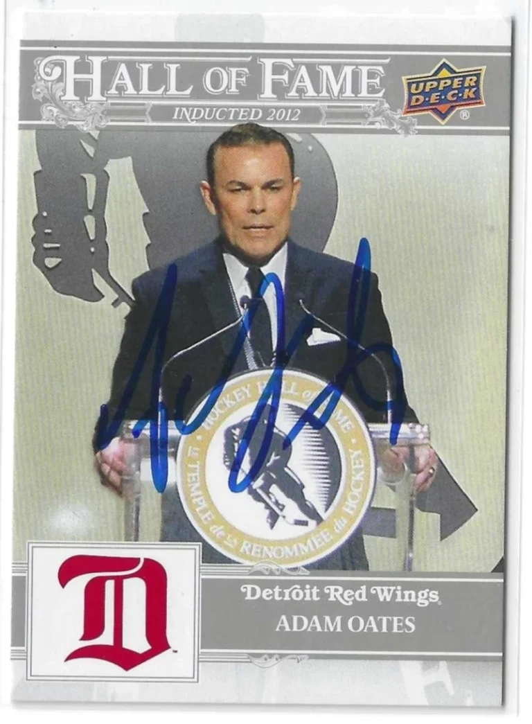Adam Oates Signed 2025/26 UD Detroit Red Wings HOF Cougars Centennial Card #131