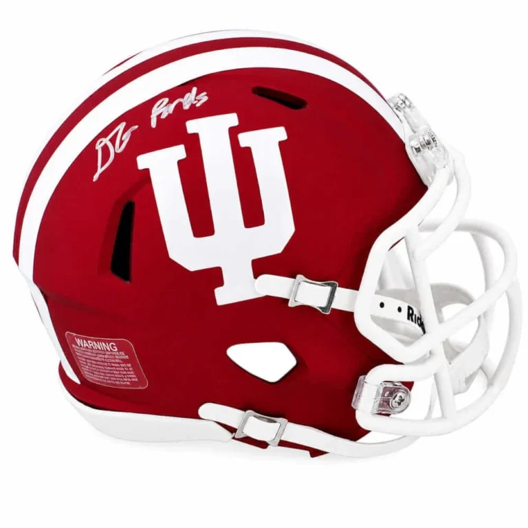D'Angelo Ponds Signed Indiana Riddell Speed Mini Helmet - (SCHWARTZ COA)