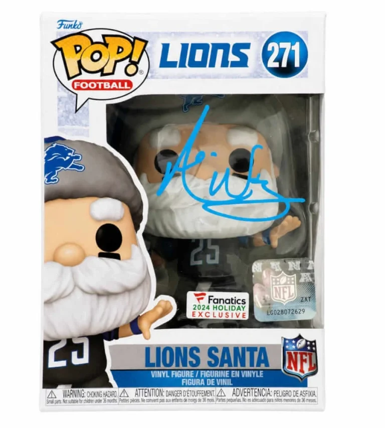 Andre Ware Signed Detroit Lions SANTA Funko Pop Doll #271 - (SCHWARTZ COA)
