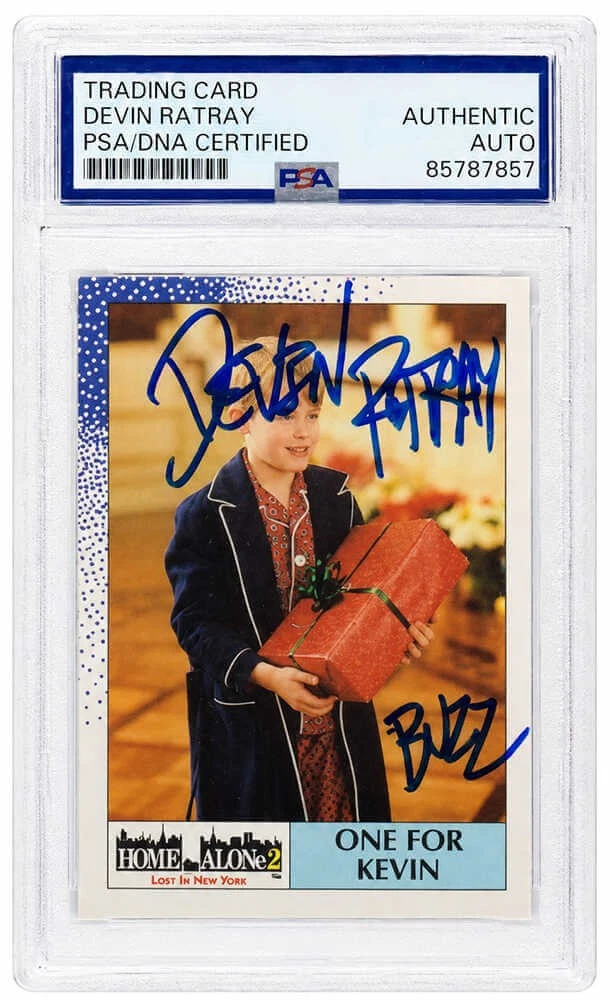 Devin Ratray Signed 1992 Topps Home Alone 2 One For Kevin Movie Card #65 PSA/DNA