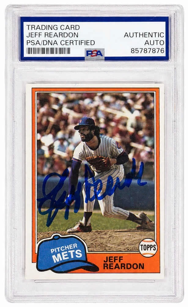 Jeff Reardon Signed Mets 1981 Topps Rookie Baseball Trading Card #456 -(PSA/DNA)