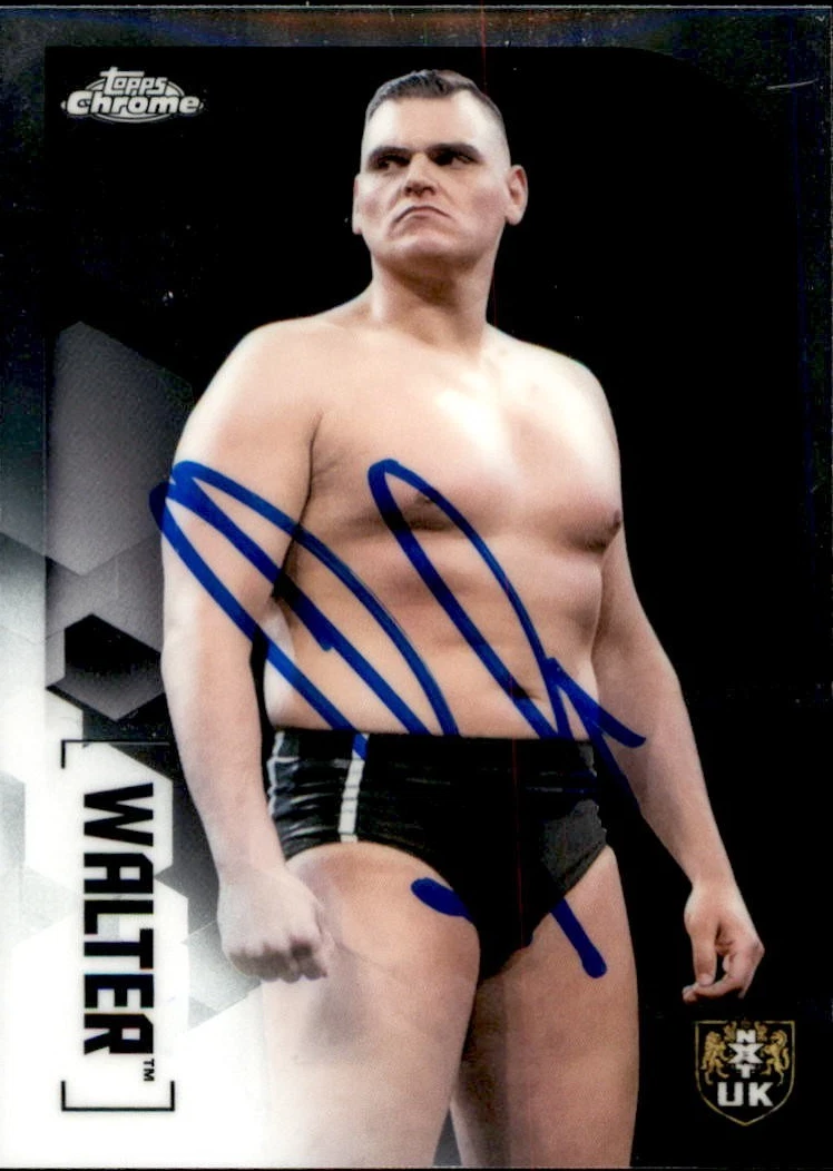 WALTER Signed 2020 Topps Chrome WWE NXT UK Card #100 GUNTHER