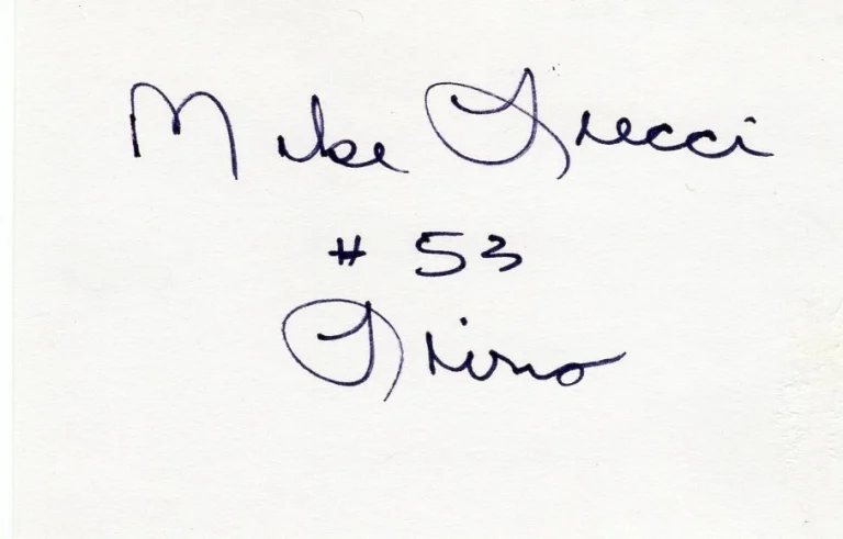 Mike Lucci Detroit Lions Cleveland Browns Tennessee Volunteers Signed Autograph