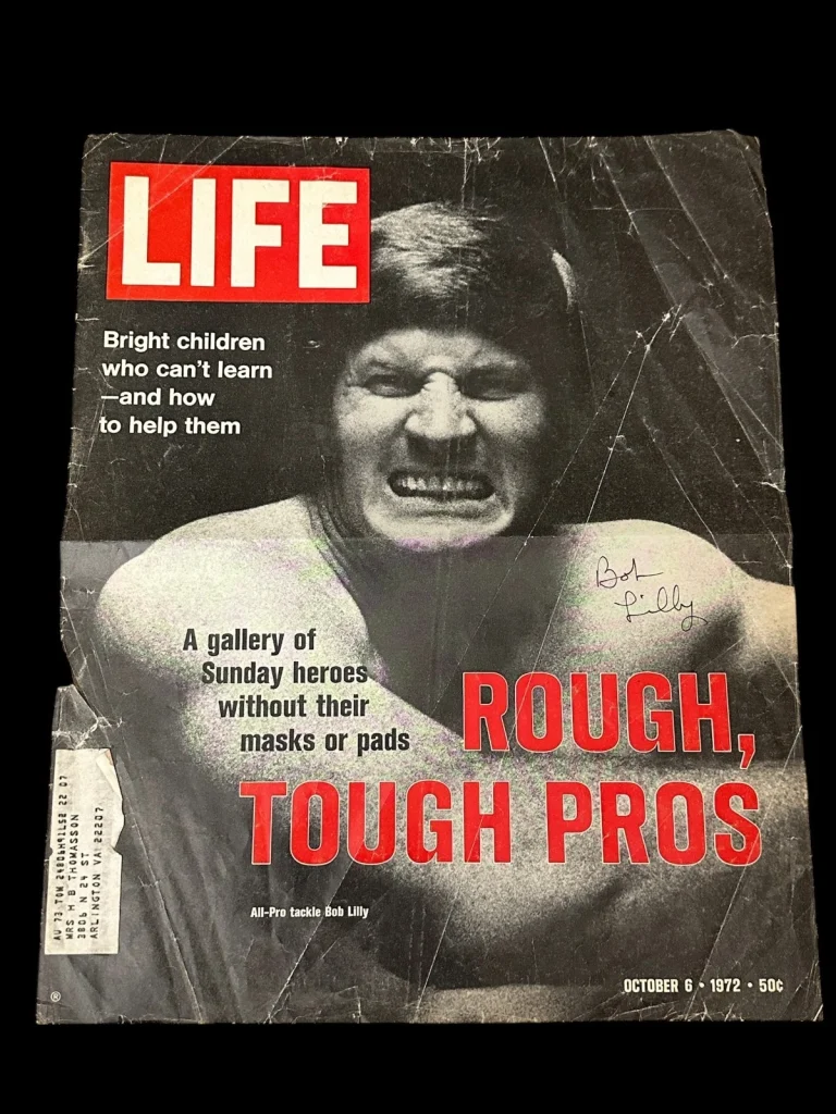 Bob Lilly Dallas Cowboys Texas Christian TCU HOF Signed Autograph Life Cover