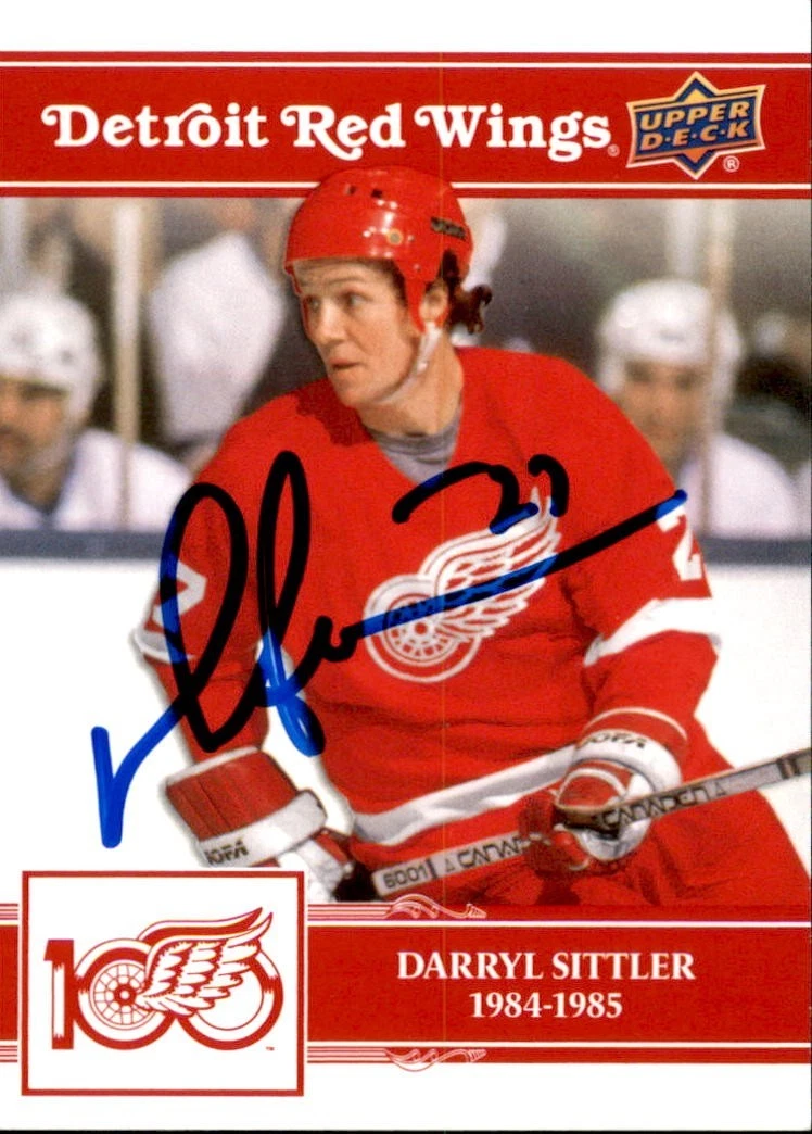 Darryl Sittler Signed 2025/26 Upper Deck Detroit Red Wings Centennial Card #23