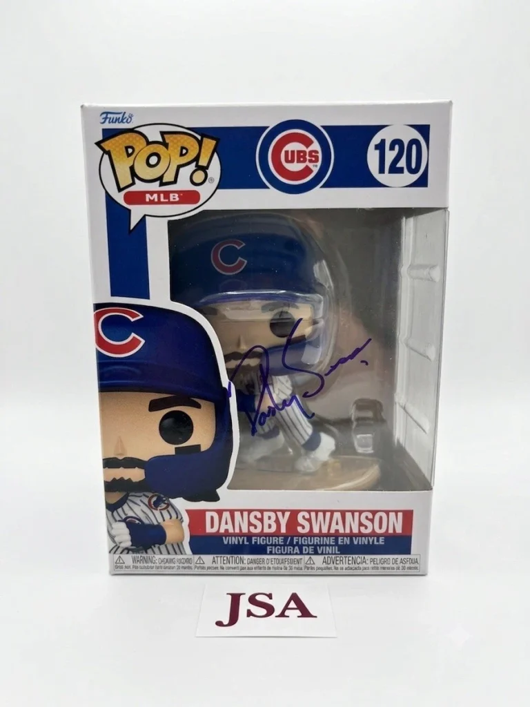 Dansby Swanson Autographed MLB Funko Pop #120 Chicago JSA Authentic Autograph