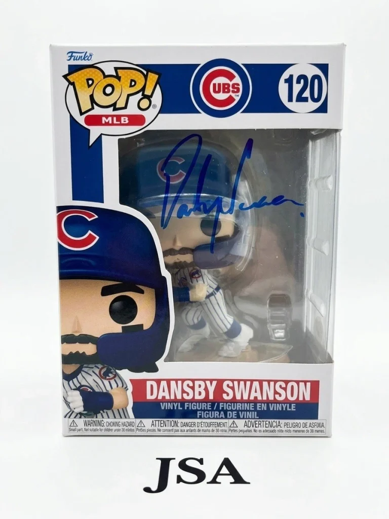 Dansby Swanson Autographed MLB Funko Pop #120 Chicago JSA Authentic Autograph