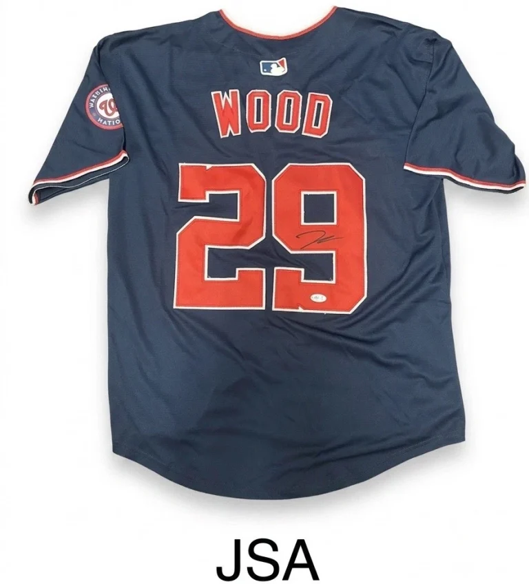 James Wood Signed Jersey JSA Authentic Autograph Washington Nationals