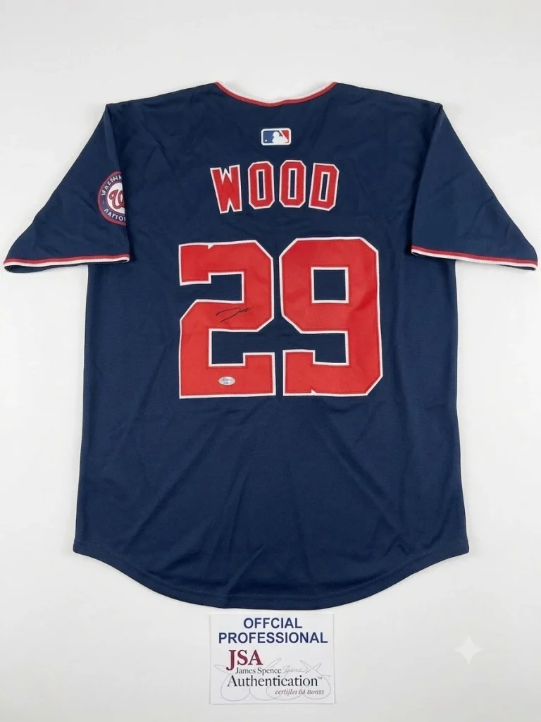 James Wood Signed Jersey JSA Authentic Autograph Washington Nationals