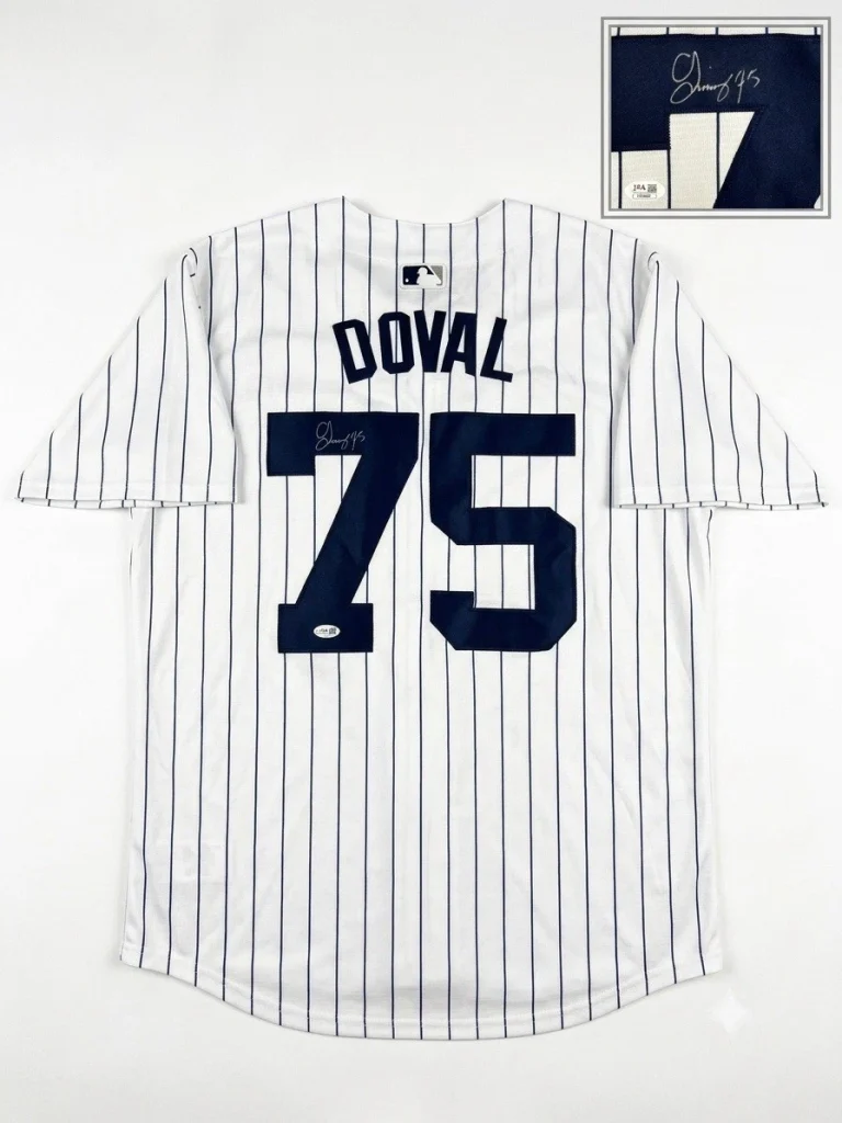 Camilo Doval Signed Jersey JSA Authentic Autograph New York Yankees Large