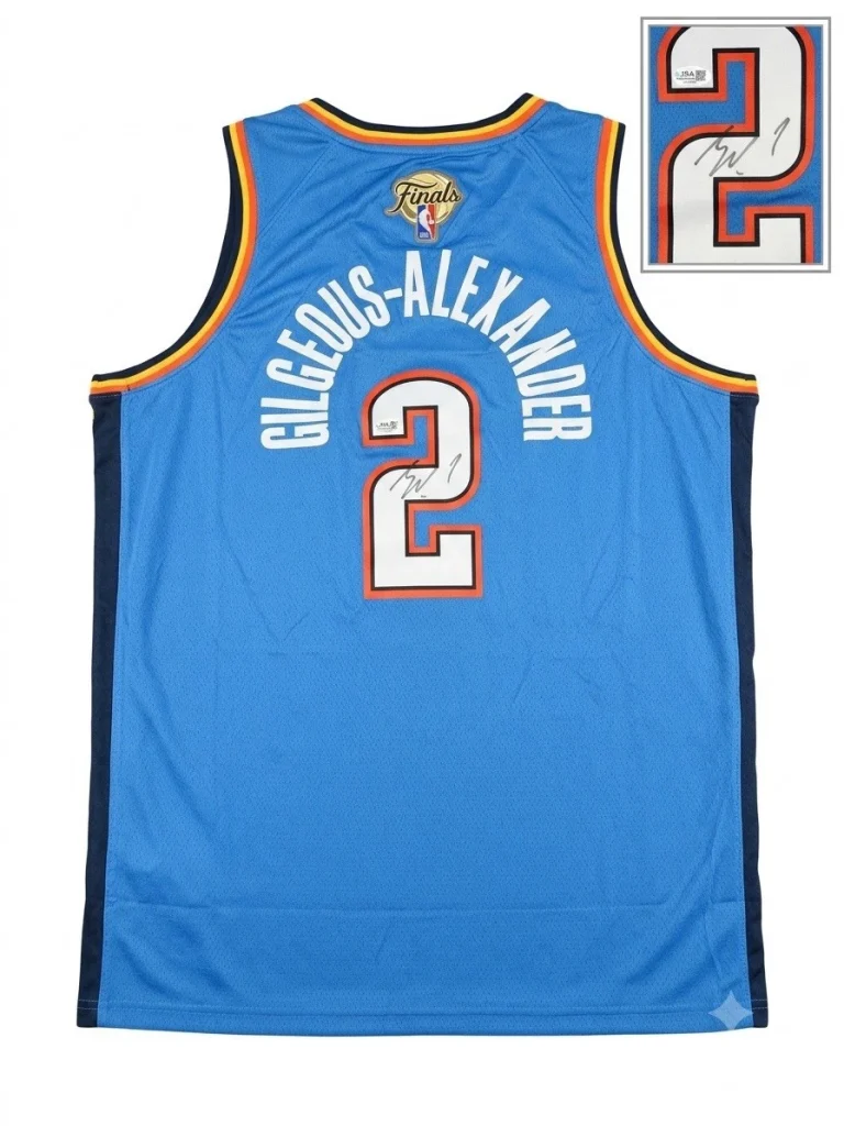 Shai Gilgeous Alexander Signed 2025 Jersey XL Thunder JSA Authentic Autographed