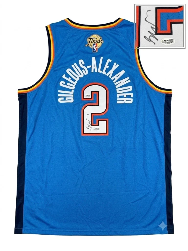 Shai Gilgeous Alexander Signed 2025 Jersey XL Thunder JSA Authentic Autographed