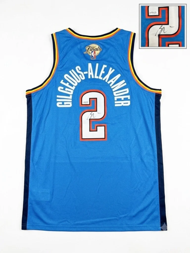 Shai Gilgeous Alexander Signed 2025 Jersey XL Thunder JSA Authentic Autographed