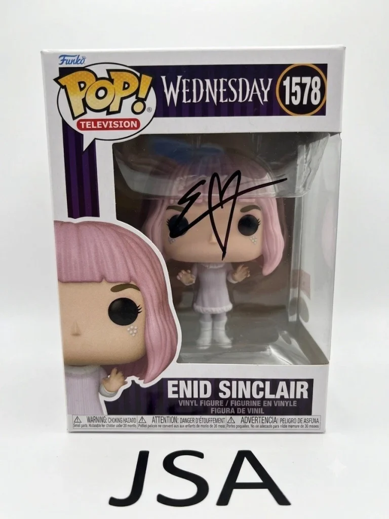 Emma Myers Signed Funko Pop Enid Sinclair 1578 JSA Authentic Autograph