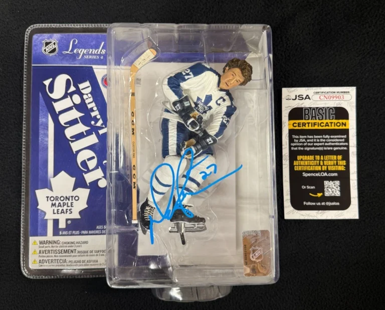 Darryl Sittler Signed Toronto Maple Leafs McFarlane Figure JSA COA