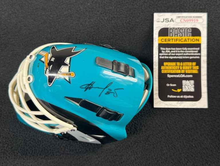 Evgeni Nabokov Signed San Jose Sharks Mini Goalie Mask JSA COA