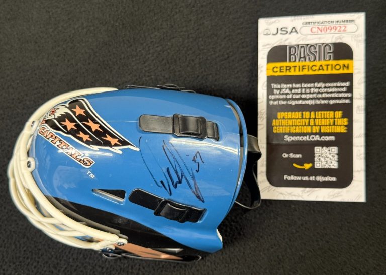 Olaf Kolzig Signed Washington Capitals Mini Goalie Mask JSA COA