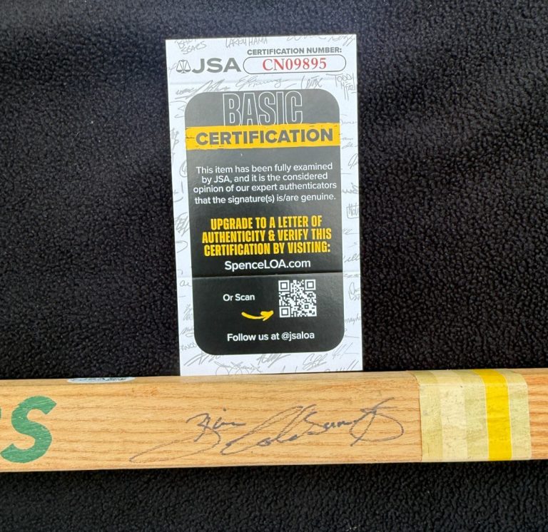 1970's Minnesota North Stars Multi-Signed Vintage Stick Bill Goldsworthy JSA COA