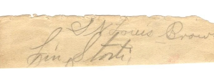 Lin Storti St. Louis Browns 1930–1933 Switch Hitter Signed Autograph GAI